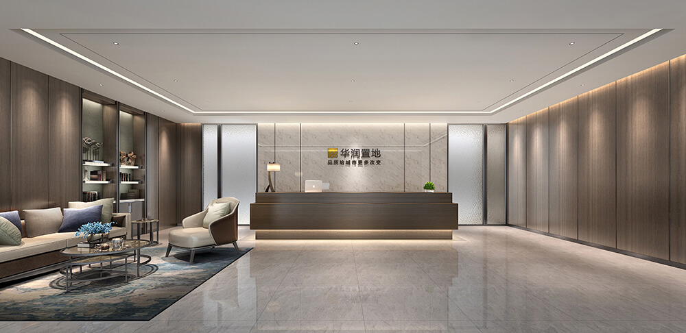 郑州华润置地公司办公室装建公司设计案例