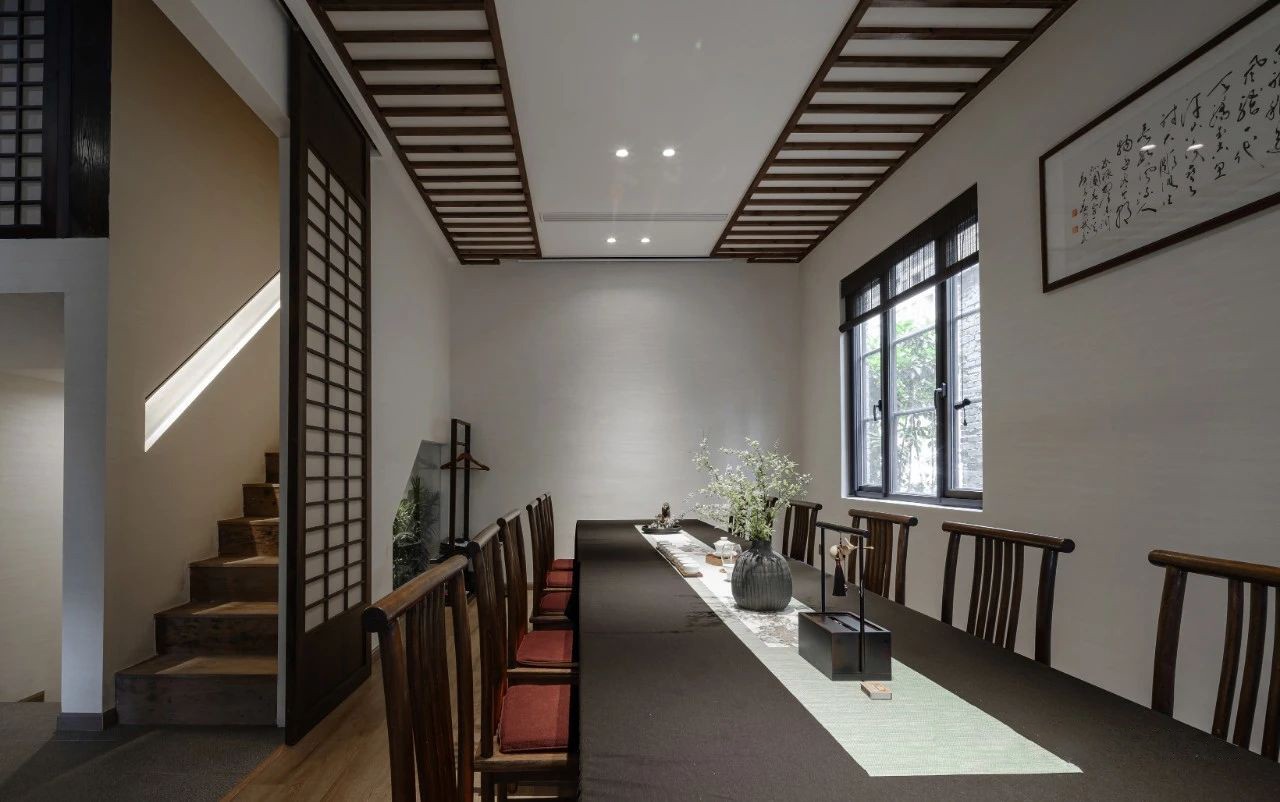 郑州茶室设计公司-江南月缎式茶馆装建设计图
