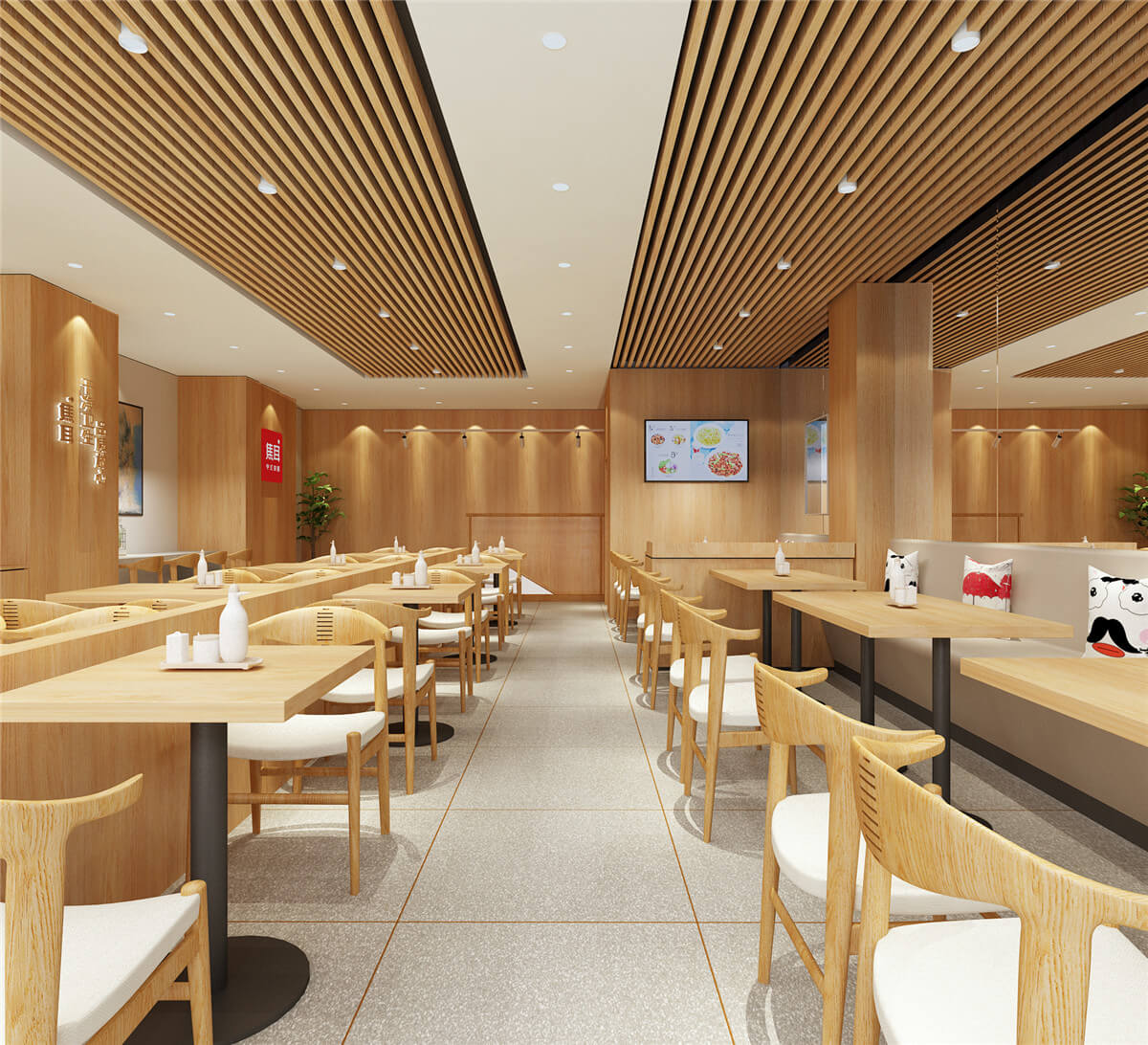 郑州焦耳中式快餐连锁万达店设计公司装建案例