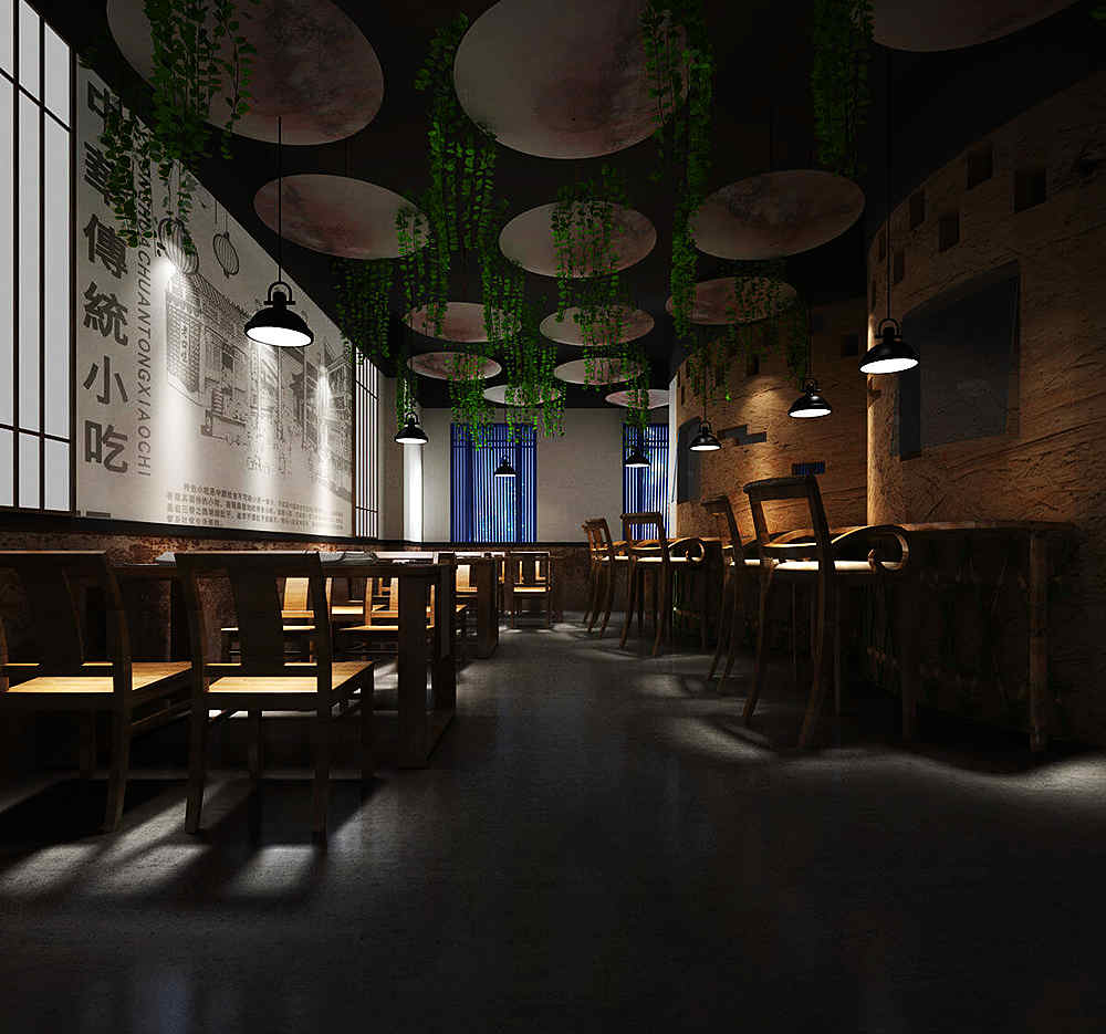 郑州兖州夫子鸡餐饮店装建公司设计案例
