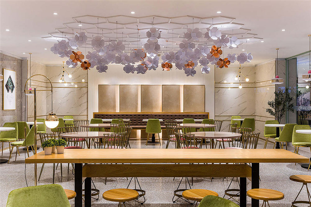 郑州贝星茶饮店装建公司设计案例