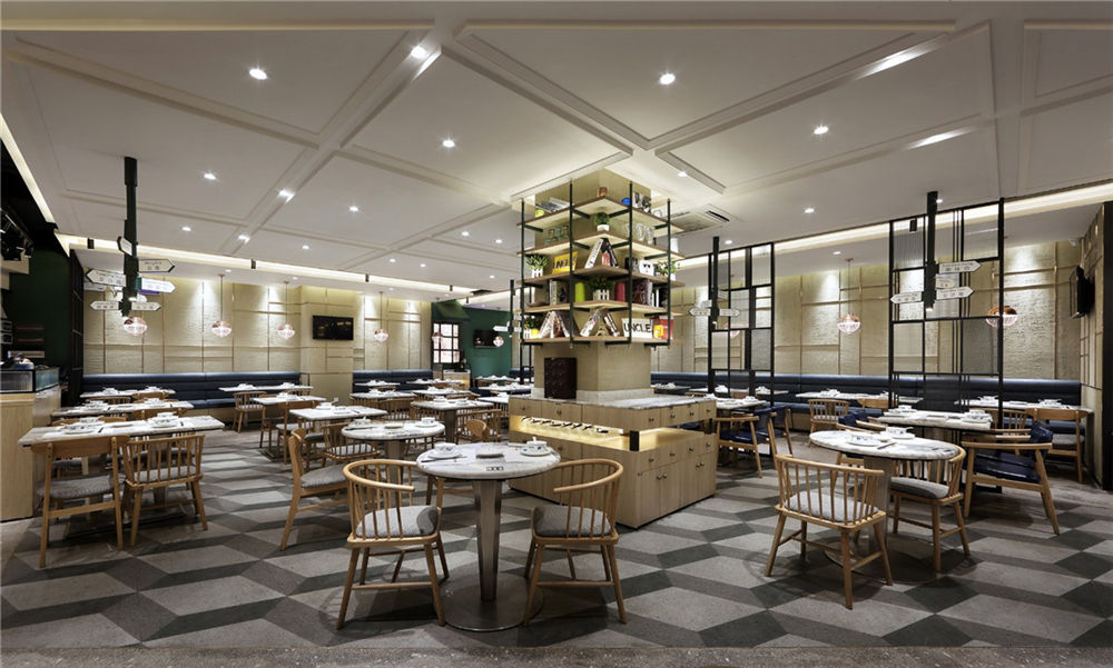 郑州表叔茶餐厅门面装建公司设计案例