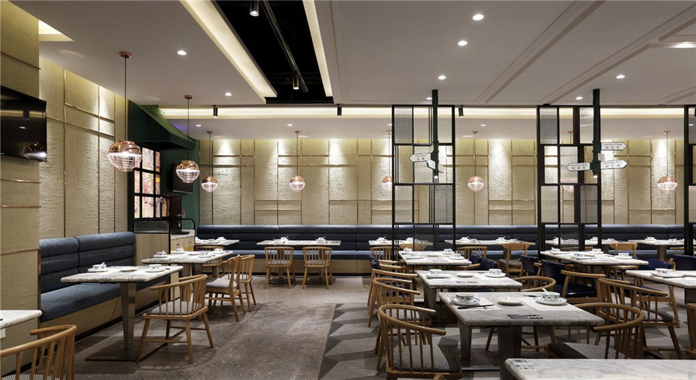 郑州表叔茶餐厅门面装建公司设计案例