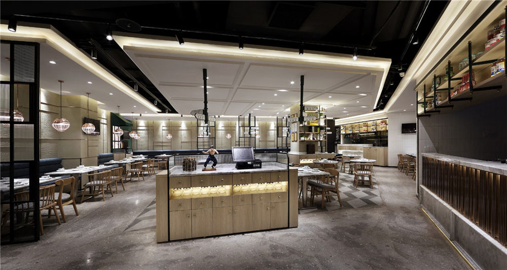 郑州表叔茶餐厅门面装建公司设计案例