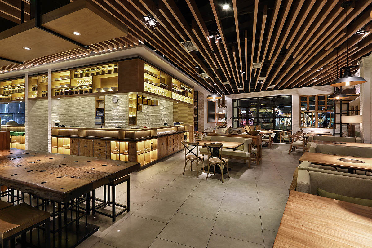 郑州拾味馆餐厅装建公司设计案例