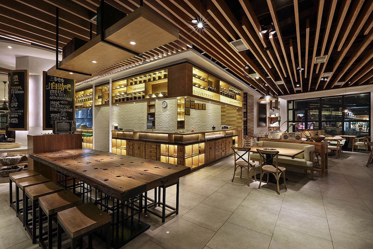 郑州拾味馆餐厅装建公司设计案例