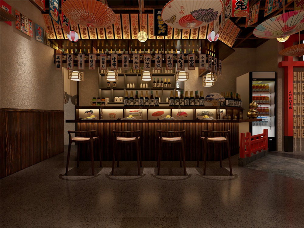 新乡三町桥日料店装建公司设计案例