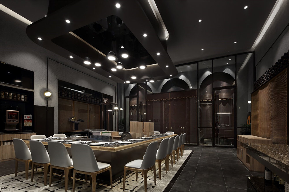 郑州塞纳河法度铁板烧餐厅装建公司设计案例