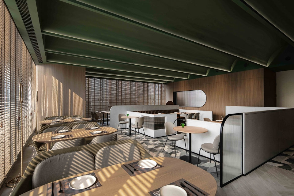 郑州乐田轻食西餐厅装建公司设计案例