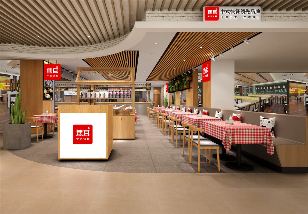 郑州焦耳中式连锁快餐厅装建公司设计案例