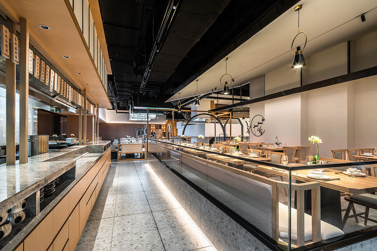 郑州新陶然中餐厅装建公司设计案例