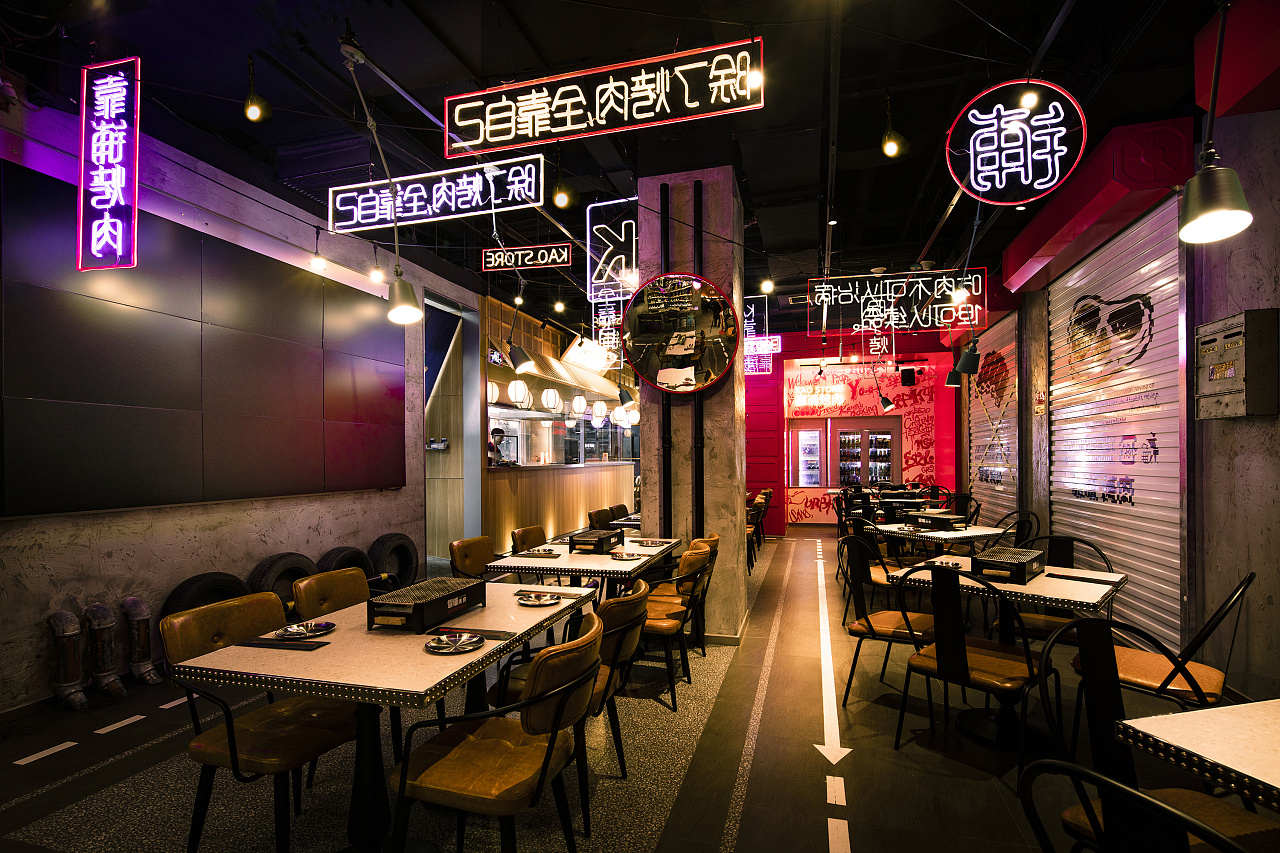 郑州靠铺烤肉店装建公司设计案例