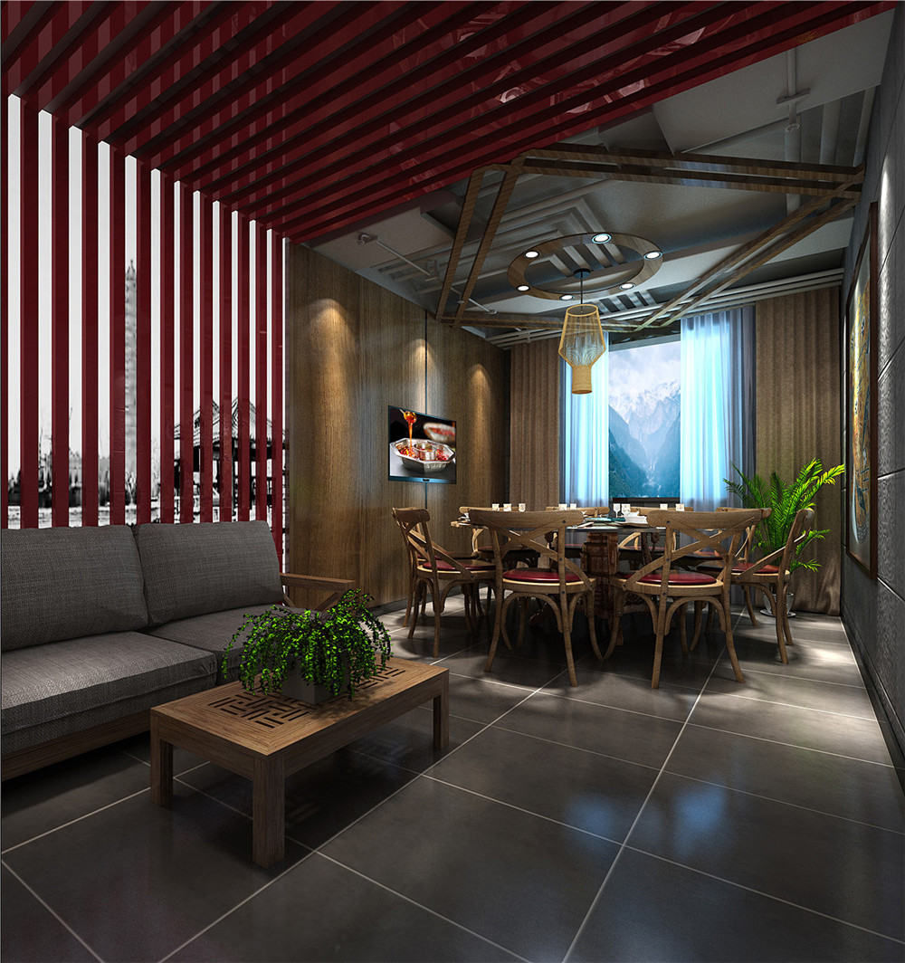 开封海陆红火锅店装建公司设计案例