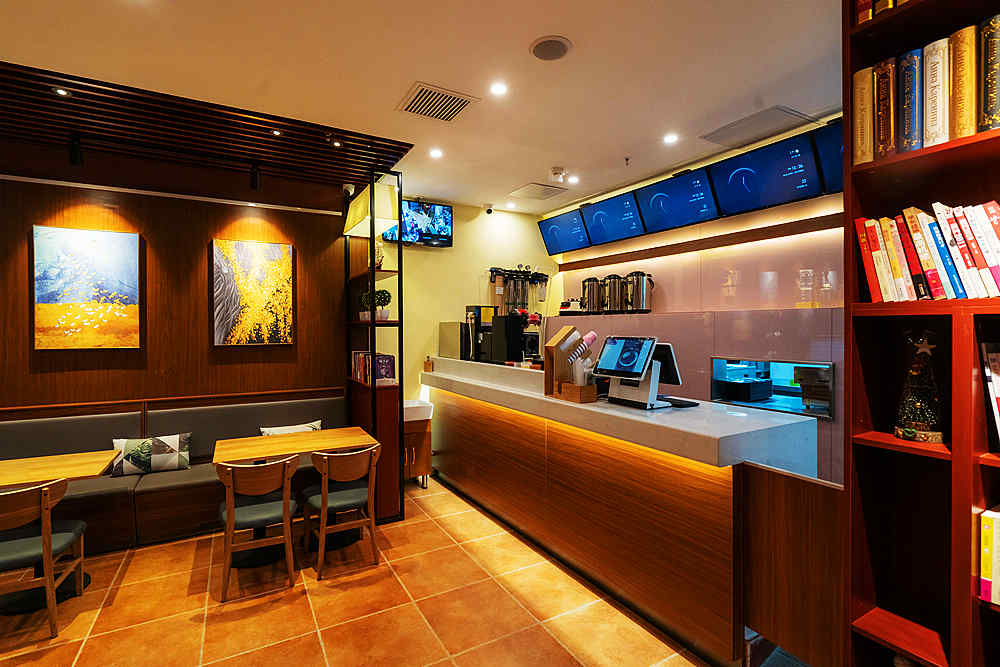 郑州三味真咖啡书店设计公司装建案例
