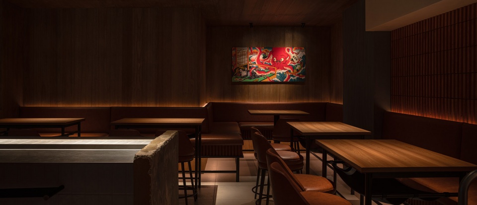 郑州居酒店装建公司摩登烧gè鸟居酒屋设计案例(图7)