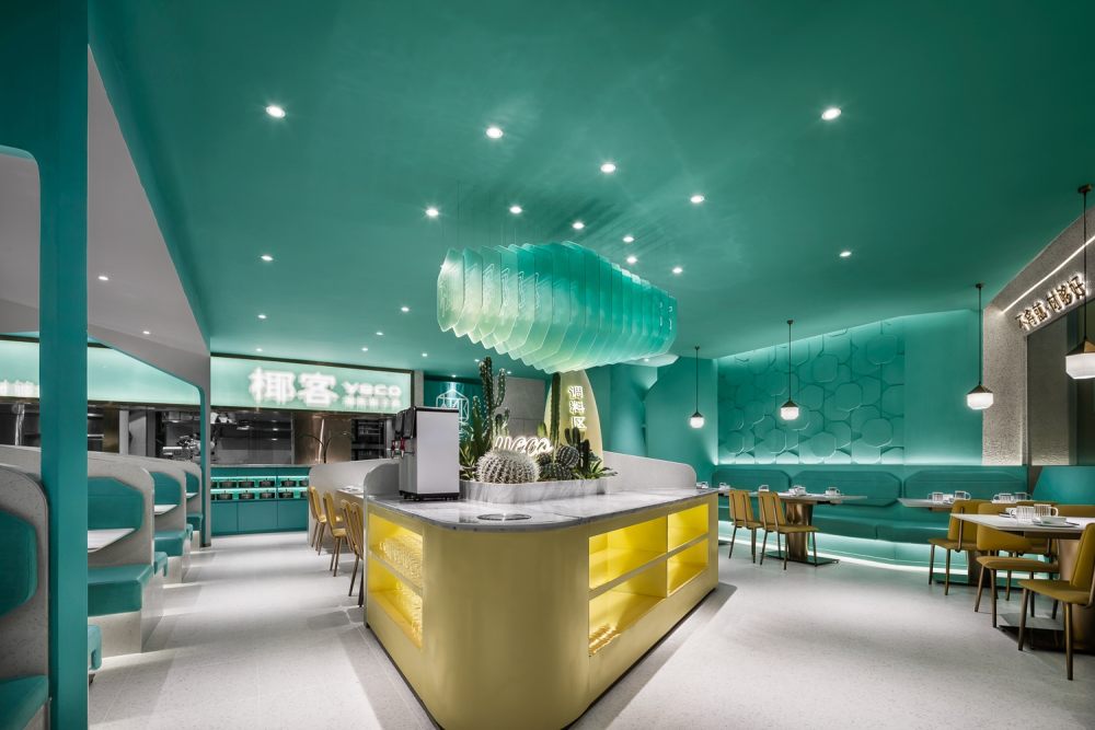 郑州火锅店设计推荐海南椰子鸡火锅店装建规划(图4)
