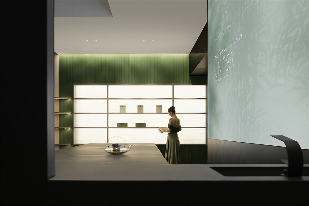 现代东方韵味   津乔茶茶叶店面装建设计规划(图8)