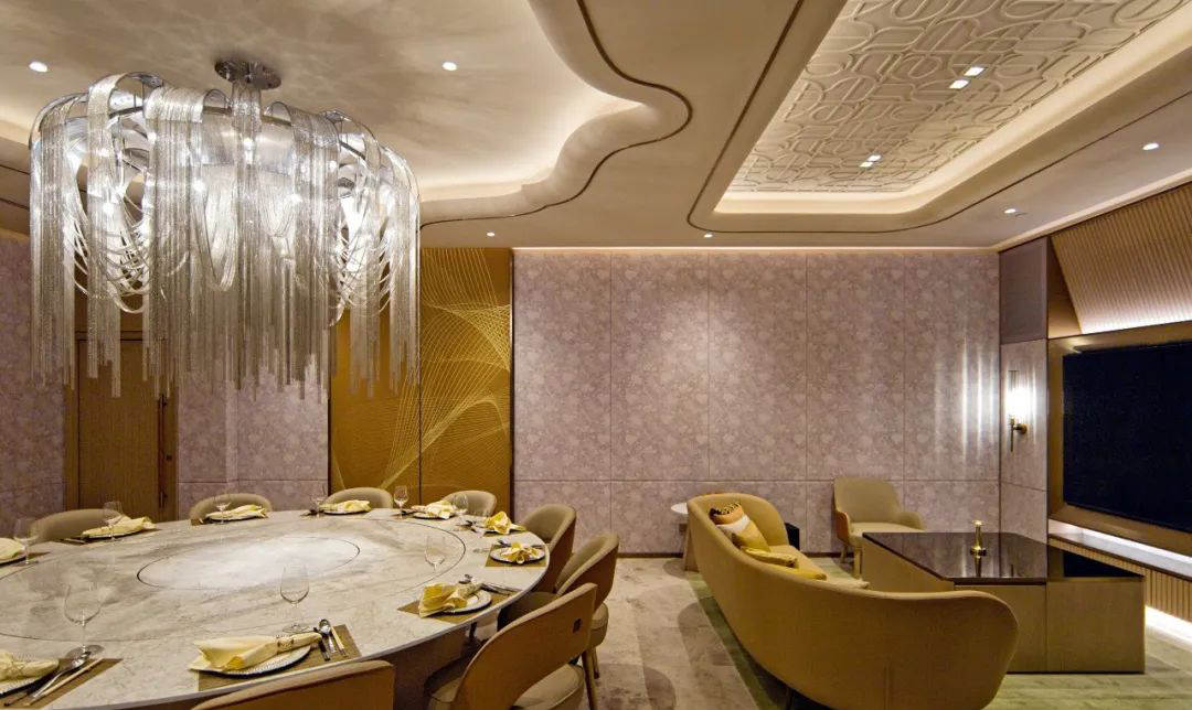 福临门轻奢风粤菜中餐厅装建设计规划(图9)