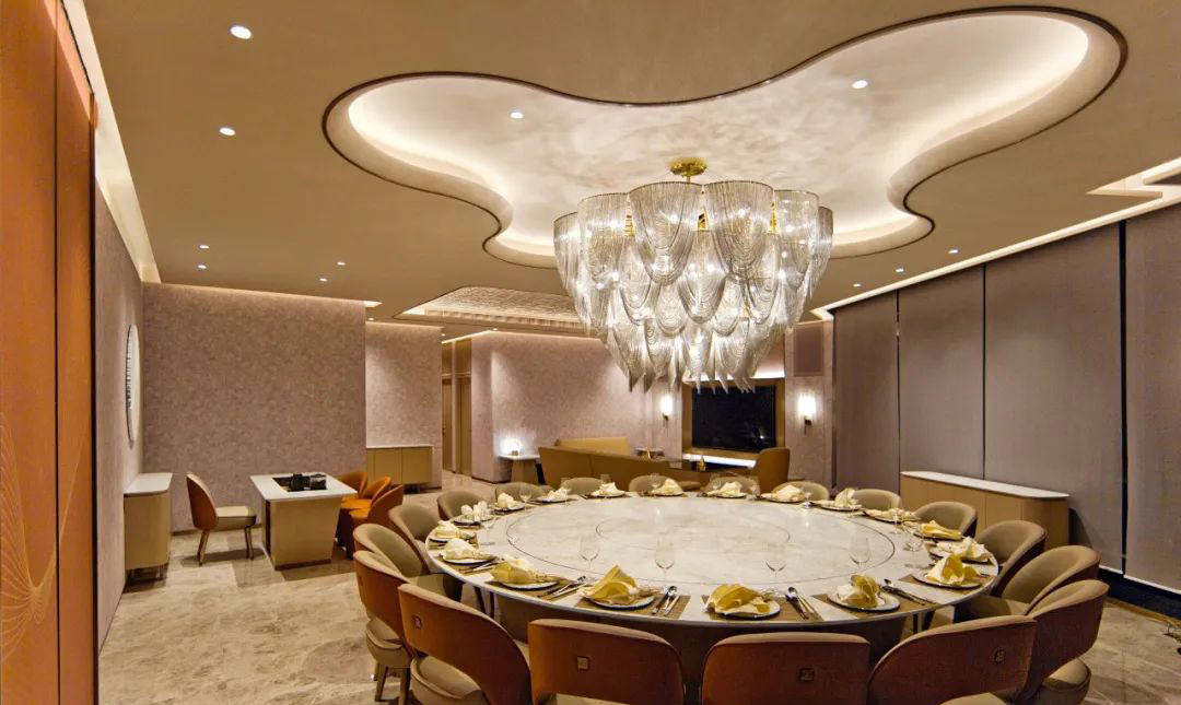 福临门轻奢风粤菜中餐厅装建设计规划(图6)