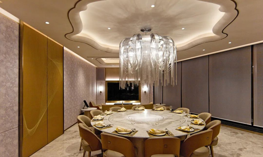 福临门轻奢风粤菜中餐厅装建设计规划(图8)