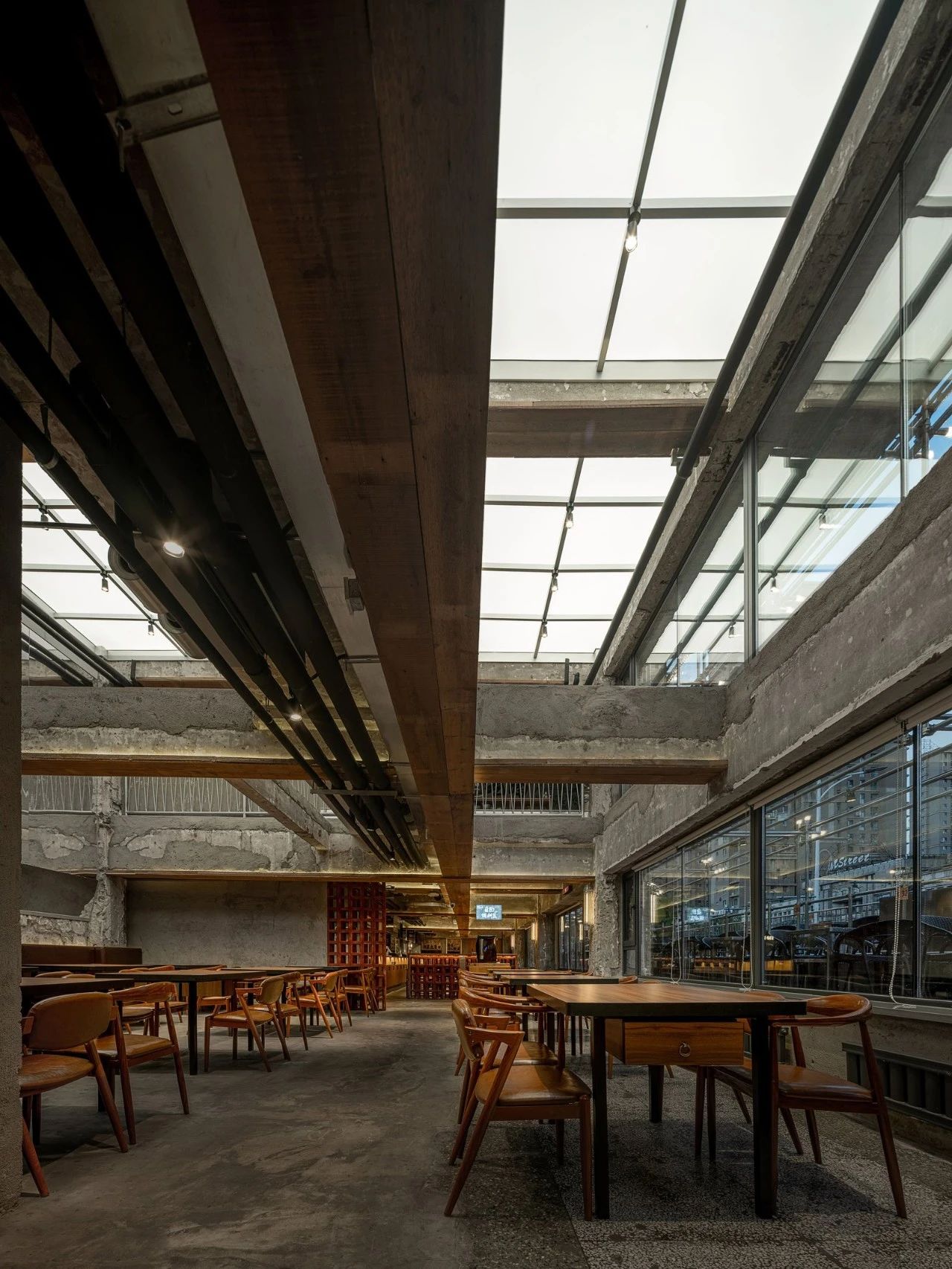 一烧一烤废墟工业风东北特色烧烤店装建设计规划(图9)