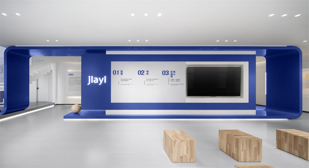 现代极简风JIAYI柔版企业展厅装建设计规划(图3)