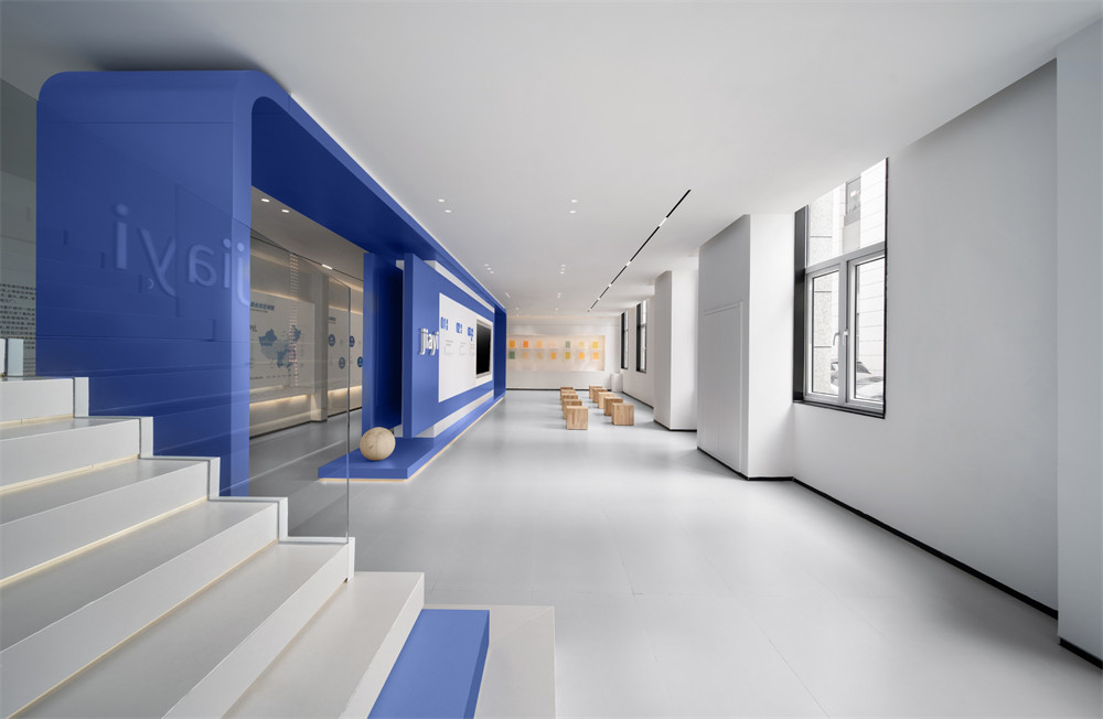 现代极简风JIAYI柔版企业展厅装建设计规划(图4)