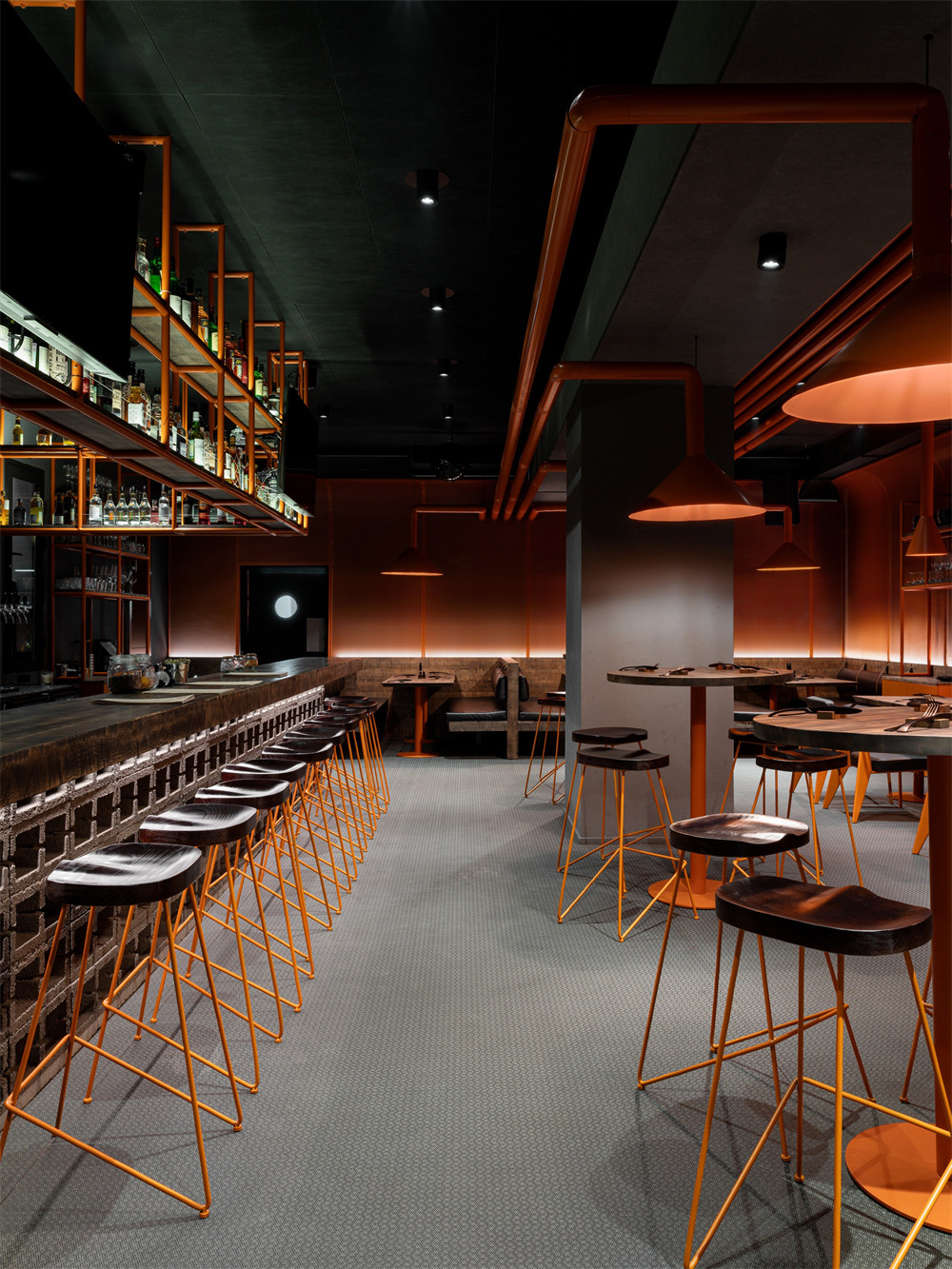 金属工业风牛肉投币烧烤店装建设计规划(图3)