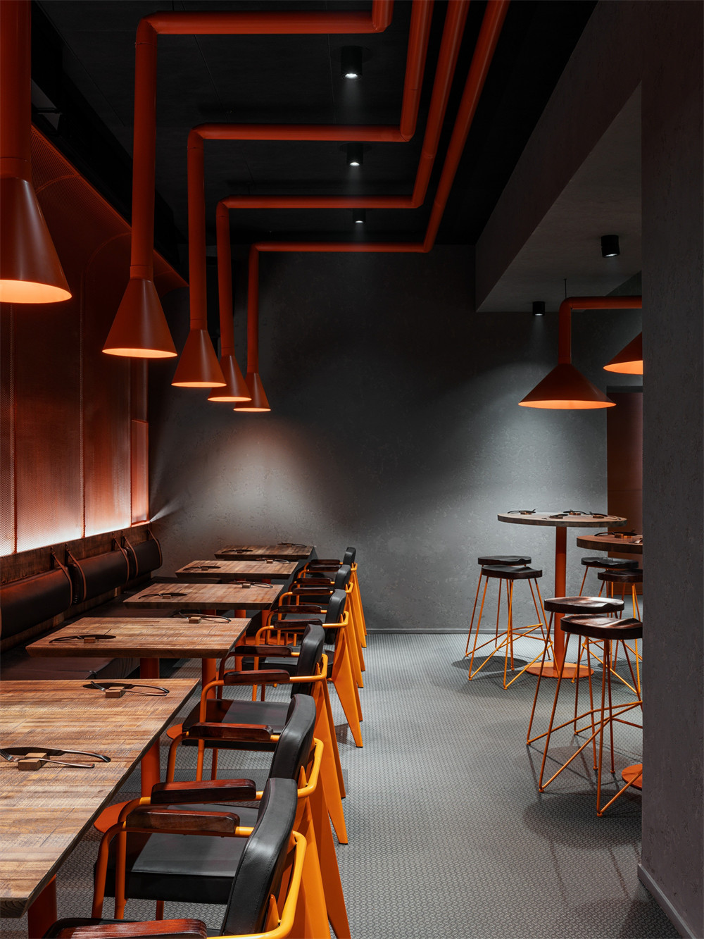 金属工业风牛肉投币烧烤店装建设计规划(图10)