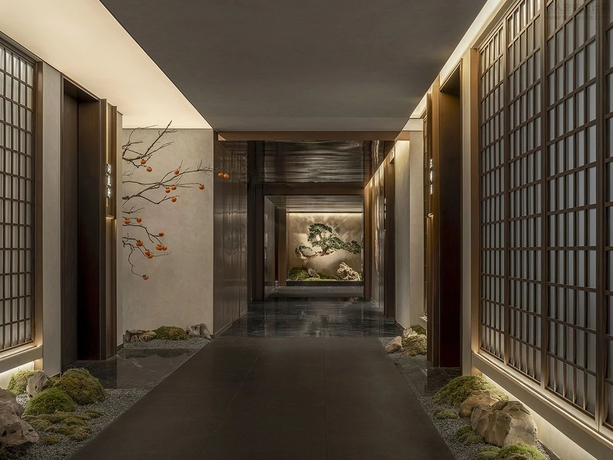 郑州BB贝博大推荐芙蓉湾东方美学餐厅装建设计案例(图4)