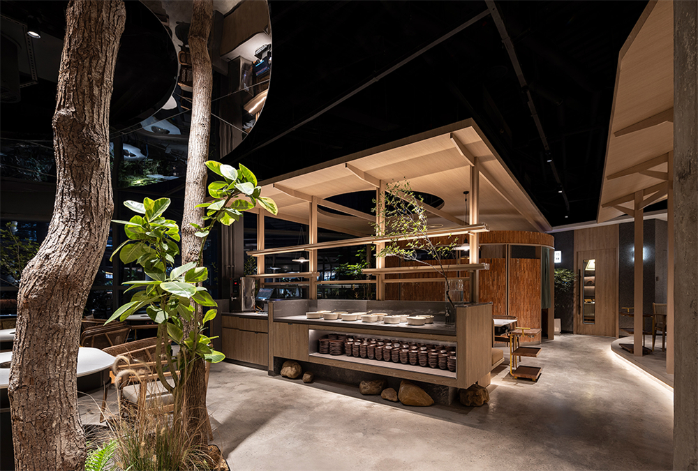 迷雾丛林场景   翠焱成都火锅店装建设计规划(图7)