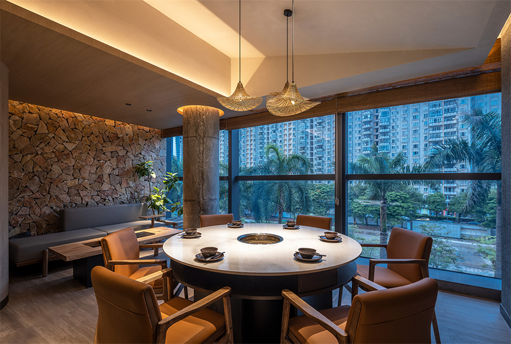 迷雾丛林场景   翠焱成都火锅店装建设计规划(图12)