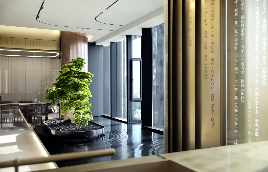 1200平现代东方珠光律师事务所装建设计(图4)