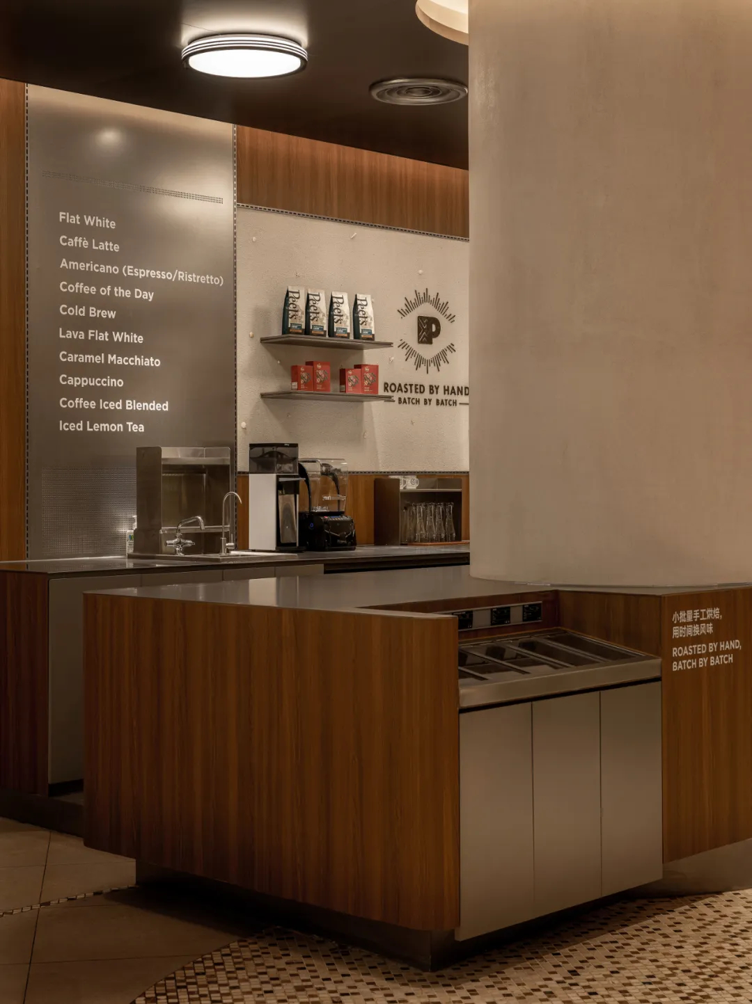 海港文化复古风情  Peets皮爷咖啡店装建设计(图5)